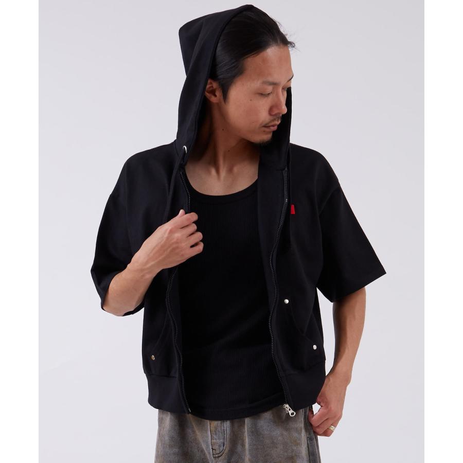 半袖シャツ メンズ サイドウェイスタンス ビッグシルエット 裏毛 カットソー 半袖T アメカジ カジュアル スケーター ストリート 古着MIX 韓国ファッション | improves | 04