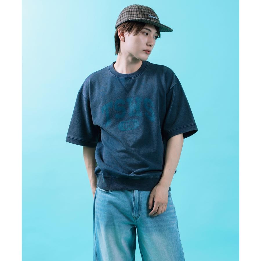 半袖シャツ メンズ サイドウェイスタンス スウェット ピグメント 裏毛 カットソー 半袖T アメカジ カジュアル スケーター ストリート 古着MIX 韓国ファッション | improves | 09
