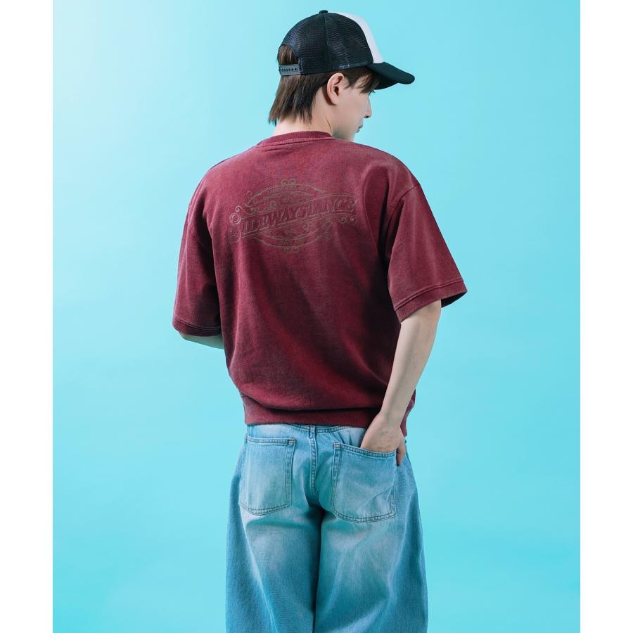 半袖シャツ メンズ サイドウェイスタンス スウェット ピグメント 裏毛 カットソー 半袖T アメカジ カジュアル スケーター ストリート 古着MIX 韓国ファッション | improves | 14