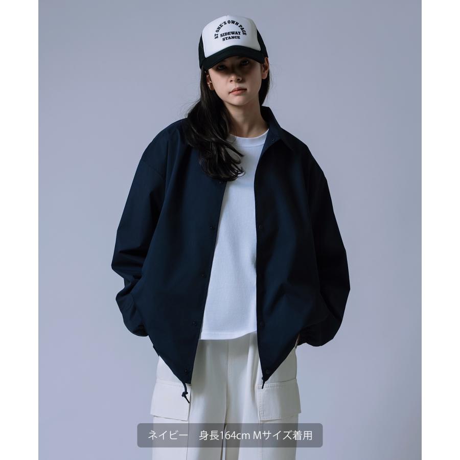 コーチジャケット メンズ レディース ライトアウター ブルゾン ジャンパー マット 質感 無地 オーバーサイズ ストリート 韓国ファッション | improves | 13