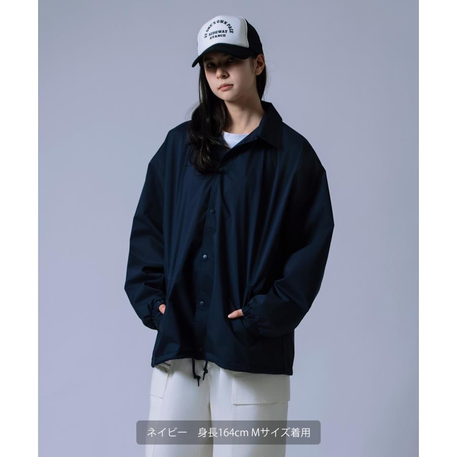 コーチジャケット メンズ レディース ライトアウター ブルゾン ジャンパー マット 質感 無地 オーバーサイズ ストリート 韓国ファッション | improves | 14