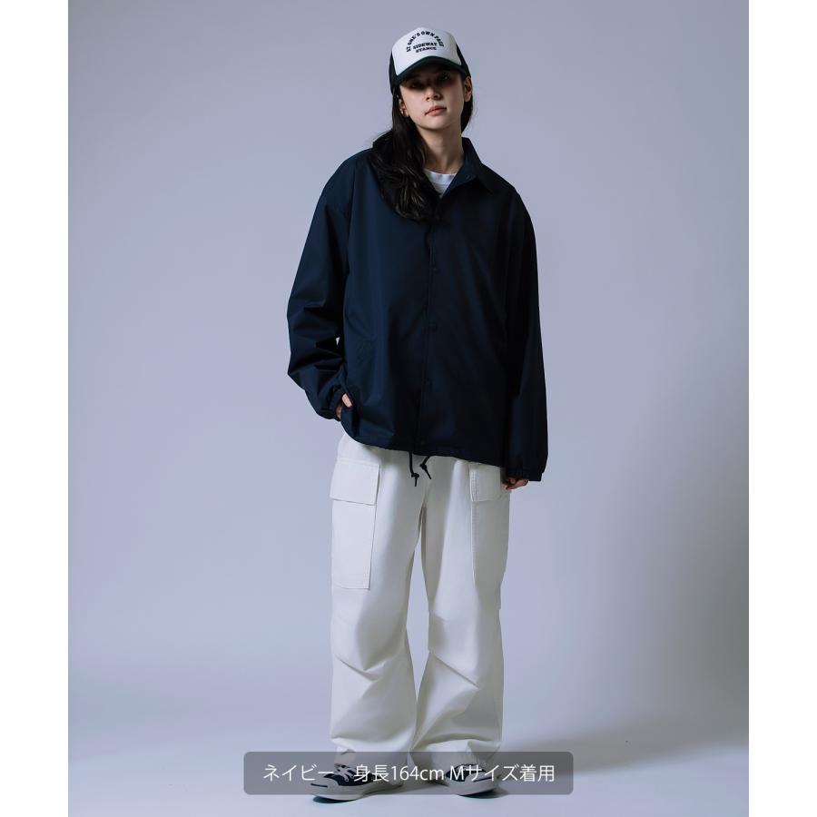 コーチジャケット メンズ レディース ライトアウター ブルゾン ジャンパー マット 質感 無地 オーバーサイズ ストリート 韓国ファッション | improves | 17