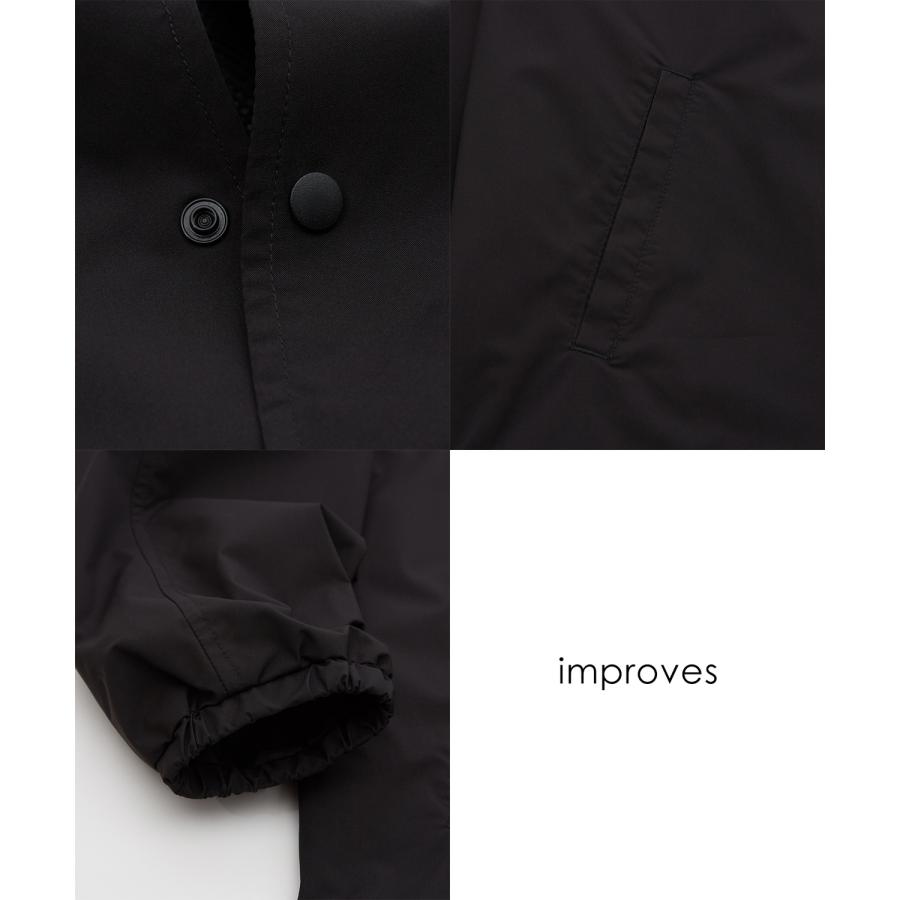 コーチジャケット メンズ レディース ライトアウター ブルゾン ジャンパー マット 質感 無地 オーバーサイズ ストリート 韓国ファッション | improves | 20