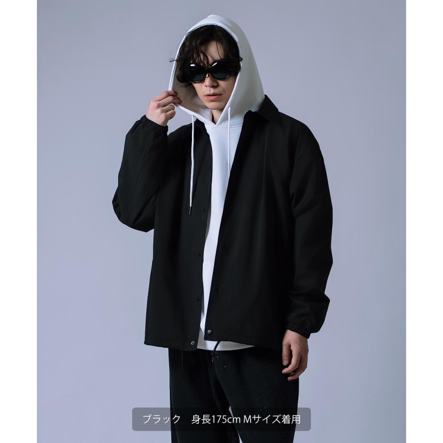 コーチジャケット メンズ レディース ライトアウター ブルゾン ジャンパー マット 質感 無地 オーバーサイズ ストリート 韓国ファッション | improves | 03