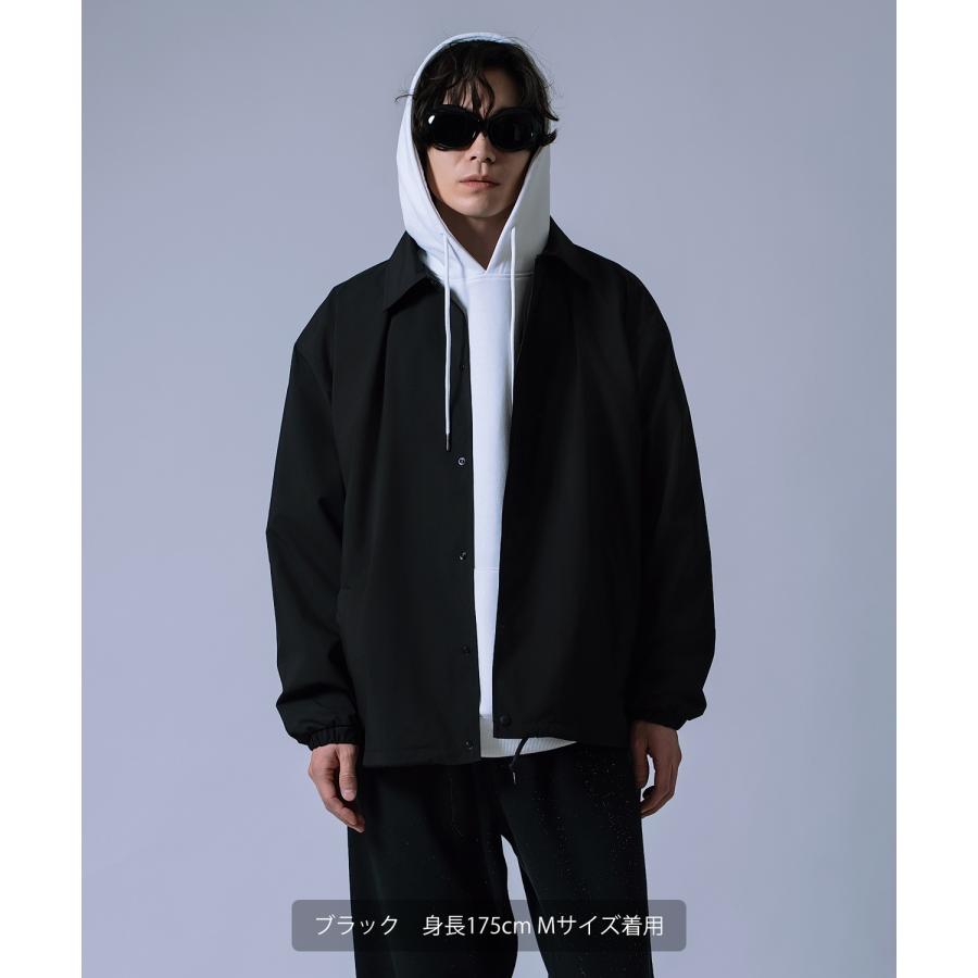 コーチジャケット メンズ レディース ライトアウター ブルゾン ジャンパー マット 質感 無地 オーバーサイズ ストリート 韓国ファッション | improves | 04