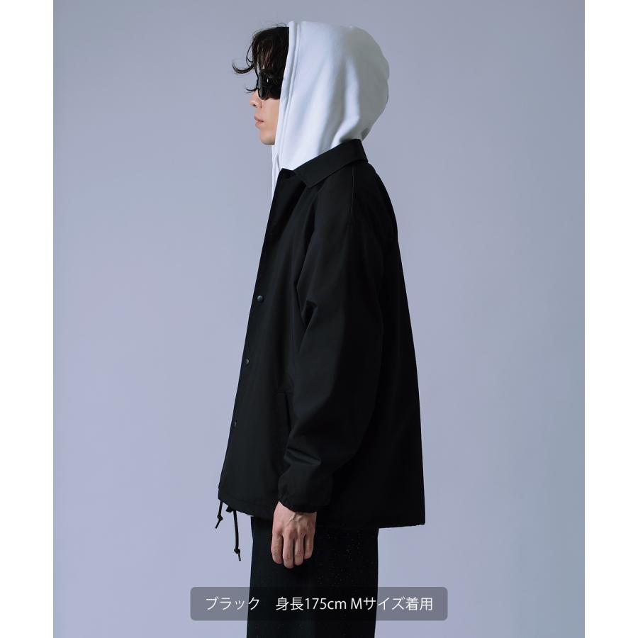 コーチジャケット メンズ レディース ライトアウター ブルゾン ジャンパー マット 質感 無地 オーバーサイズ ストリート 韓国ファッション | improves | 05