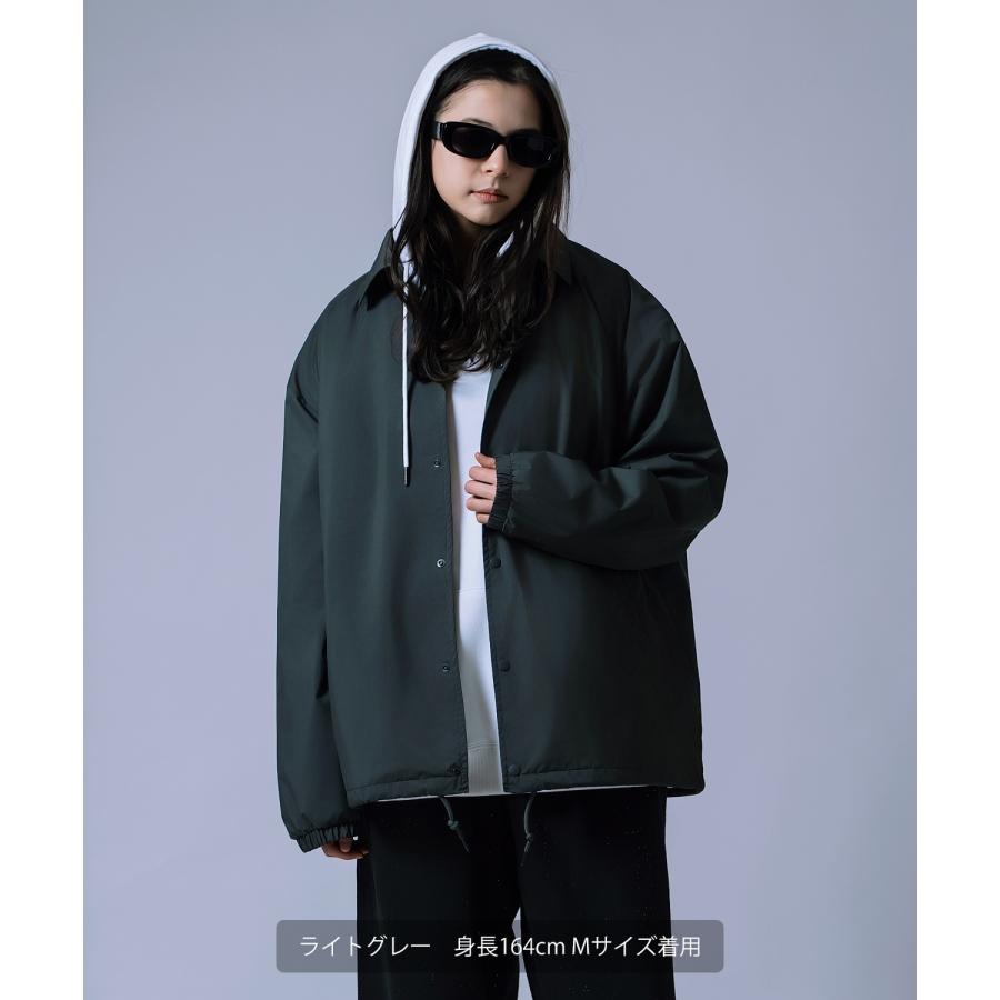 コーチジャケット メンズ レディース ライトアウター ブルゾン ジャンパー マット 質感 無地 オーバーサイズ ストリート 韓国ファッション | improves | 09