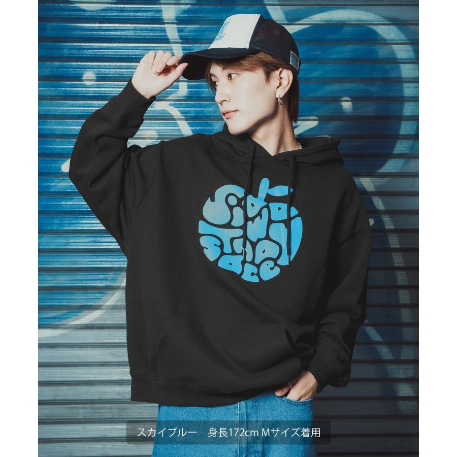 パーカー メンズ レディース メンズ レディース ビッグシルエット タイポアップル 裏毛 リンゴロゴ ビッグシルエット ストリート系 オーバーサイズ 古着MIX 韓国 | improves | 21