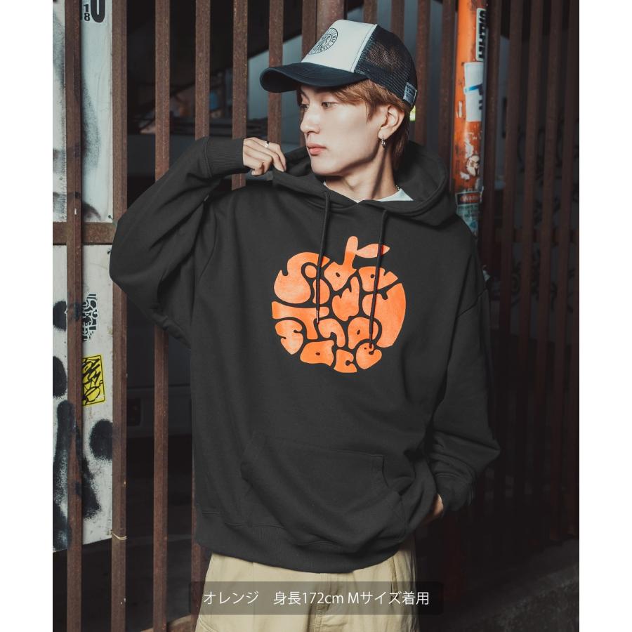 パーカー メンズ レディース メンズ レディース ビッグシルエット タイポアップル 裏毛 リンゴロゴ ビッグシルエット ストリート系 オーバーサイズ 古着MIX 韓国 | improves | 13