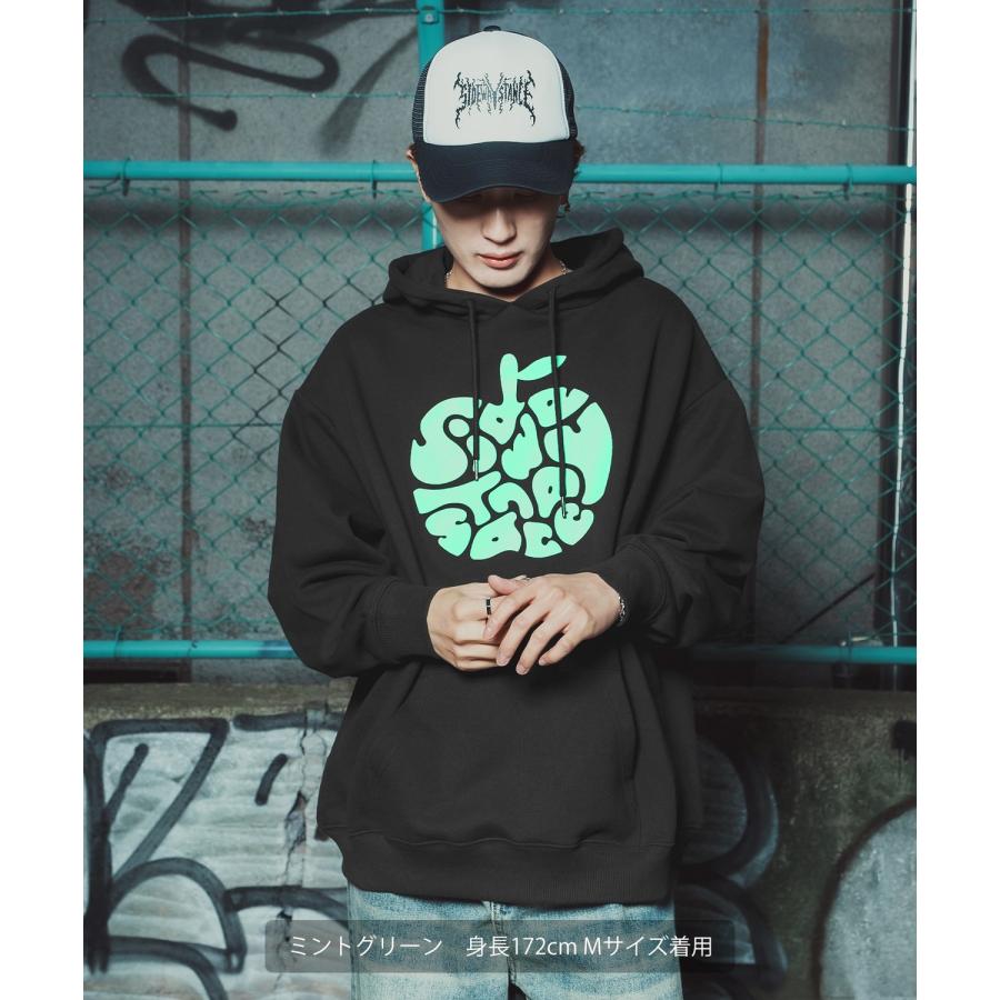 パーカー メンズ レディース メンズ レディース ビッグシルエット タイポアップル 裏毛 リンゴロゴ ビッグシルエット ストリート系 オーバーサイズ 古着MIX 韓国 | improves | 15