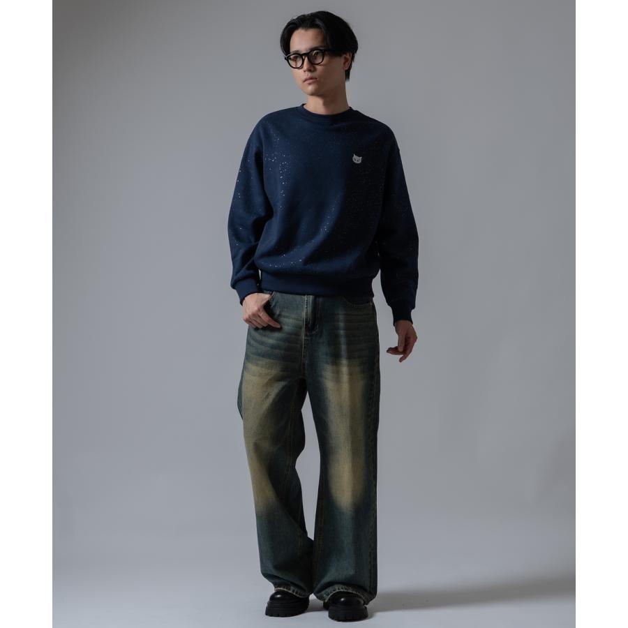 トレーナー メンズ SIDEWAY STANCE サイドウェイスタンス 裏起毛 刺しゅうロゴ 大きめ アメカジ カジュアル スケーター ストリート 古着MIX 韓国ファッション | improves | 04