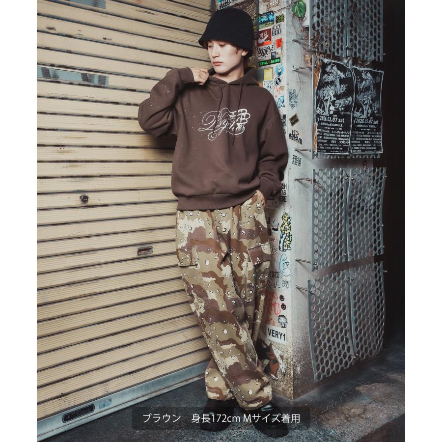 パーカー メンズ SIDEWAY STANCE サイドウェイスタンス 裏起毛 スウェット プルオーバー フーディー 大きめ アメカジ カジュアル スケーター ストリート 古着MIX | improves | 10