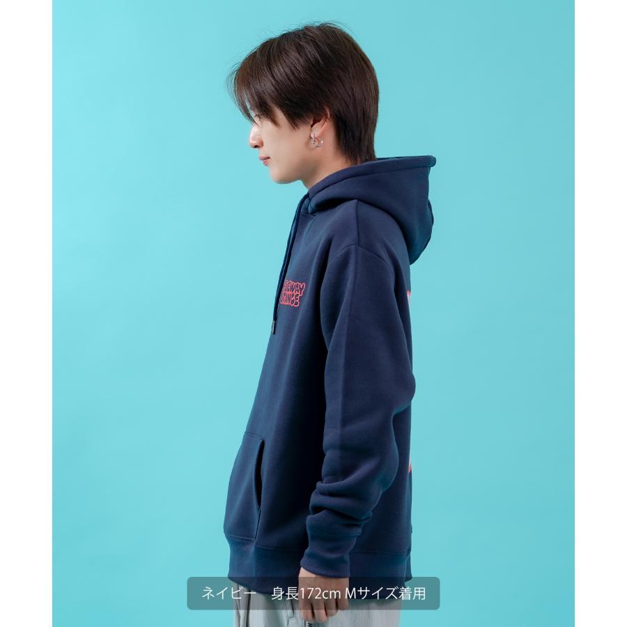 プルオーバーパーカー メンズ 裏起毛 フーディー バックプリント キャラクター ロゴ SIDEWAY STANCE オーバーサイズ ストリート ビッグシルエット | improves | 11