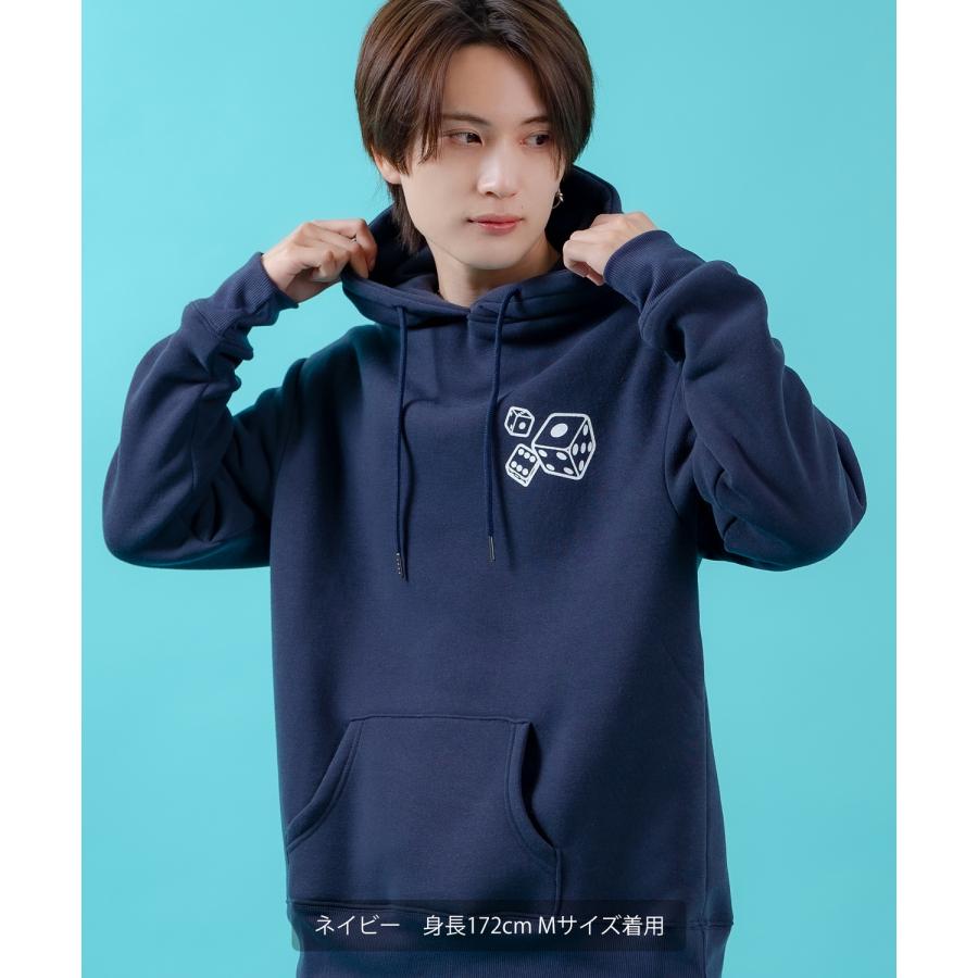 プルオーバーパーカー メンズ ダイス 裏起毛 プルパーカー レディース グラフィック プリント フーディー オーバーサイズ ストリート スケーター アメカジ | improves | 14