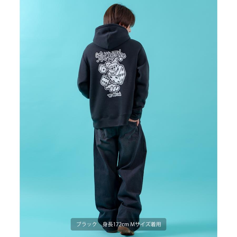 プルオーバーパーカー メンズ ダイス 裏起毛 プルパーカー レディース グラフィック プリント フーディー オーバーサイズ ストリート スケーター アメカジ | improves | 11