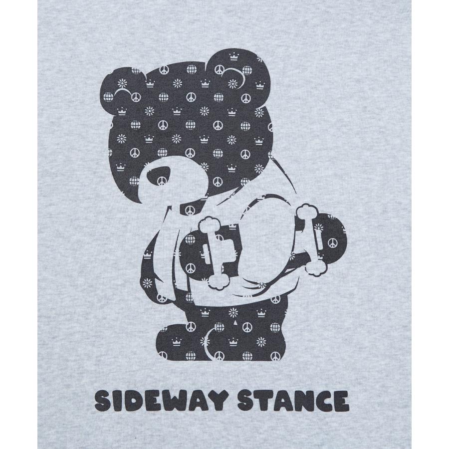 プルオーバーパーカー メンズ レディース 裏起毛 モノグラム ダウナーベア SIDEWAY STANCE スケーター ストリート ビッグシルエット プリント フーディー | improves | 18