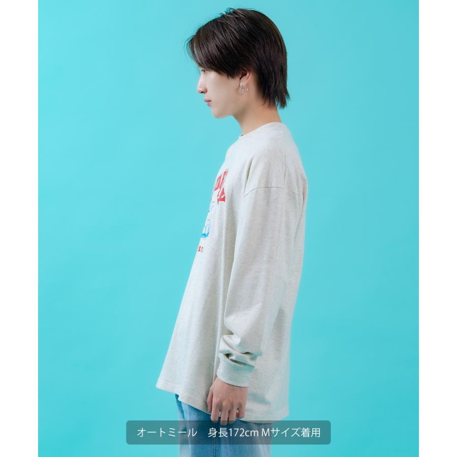 長袖Tシャツ ロンT メンズ レディース サイドウェイスタンス ビッグシルエット オーバーサイズ ストリート ダウナーベア カレッジロゴ アメカジ | improves | 13