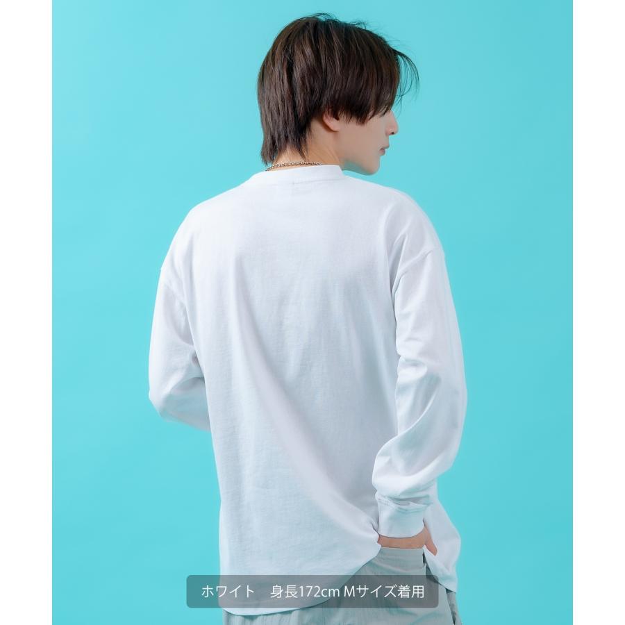 長袖Tシャツ ロンT メンズ レディース サイドウェイスタンス ビッグシルエット オーバーサイズ ストリート ダウナーベア カレッジロゴ アメカジ | improves | 06