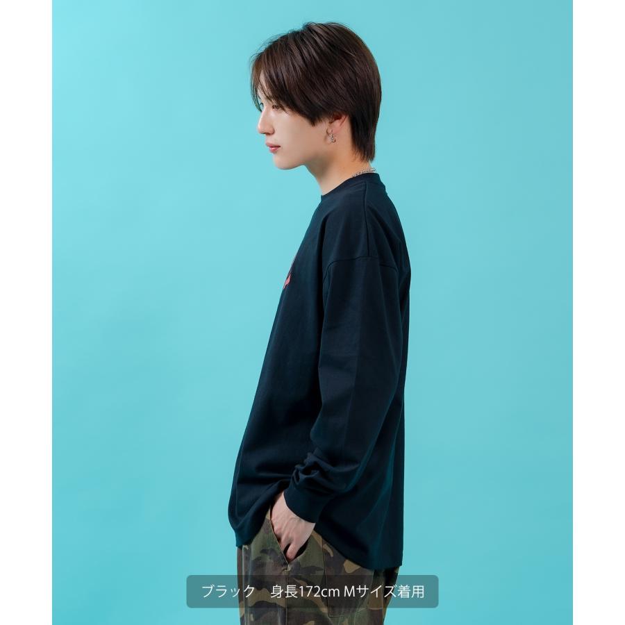 長袖Tシャツ ロンT メンズ レディース サイドウェイスタンス ビッグシルエット オーバーサイズ ストリート ダウナーベア カレッジロゴ アメカジ | improves | 09