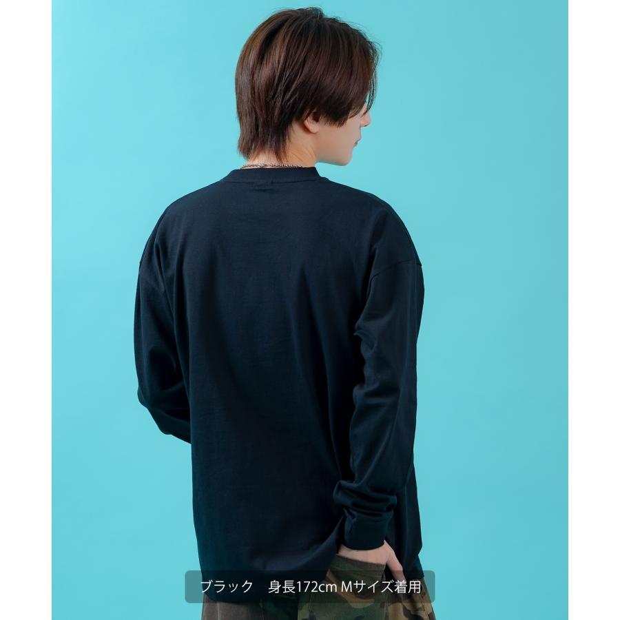 長袖Tシャツ ロンT メンズ レディース サイドウェイスタンス ビッグシルエット オーバーサイズ ストリート ダウナーベア カレッジロゴ アメカジ | improves | 10