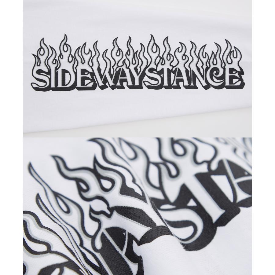 ロンT メンズ レディース 長袖Tシャツ ステッカーロゴ 袖プリント ファイヤーパターン ストリート オーバーサイズ 韓国ファッション | improves | 17