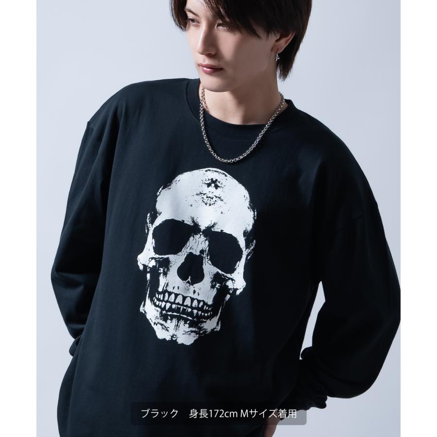 improves（インプローブス） 長袖Tシャツ メンズ スカル ロンT SIDEWAY