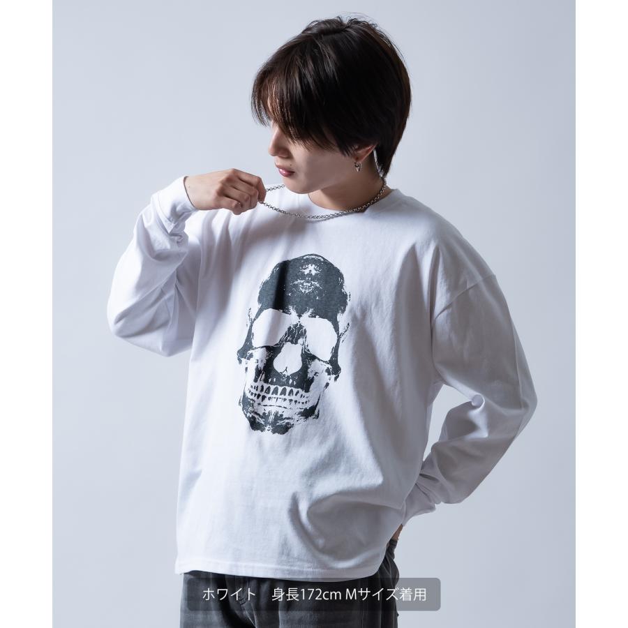 improves（インプローブス） 長袖Tシャツ メンズ スカル ロンT SIDEWAY