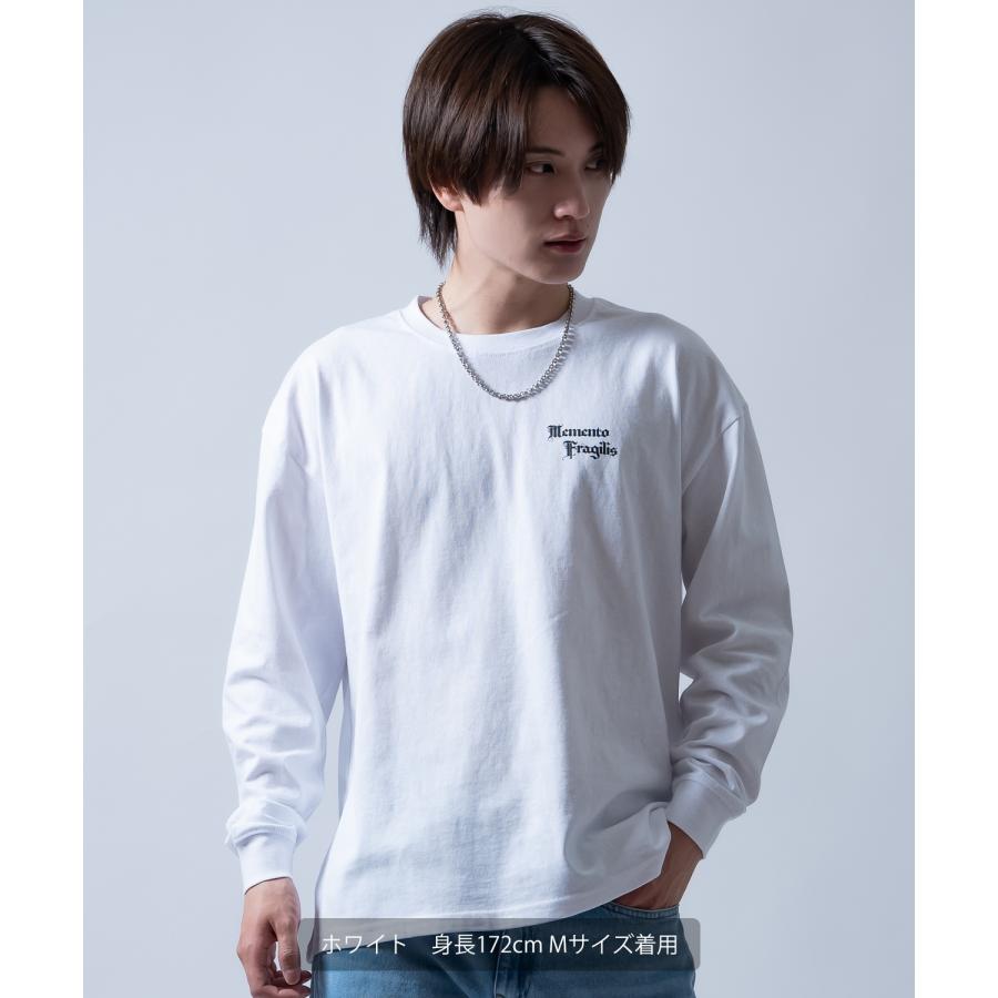 長袖Tシャツ ウイング長袖Tシャツ メンズ レディース ロンT バックプリント 天使 羽 サイドウェイスタンス ストリート オーバーサイズ ビッグT | improves | 09