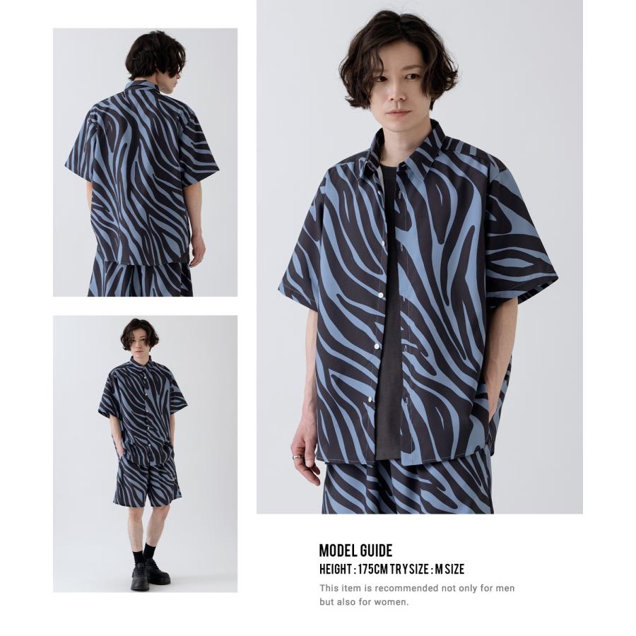 半袖シャツ メンズ SIDEWAY STANCE サイドウェイスタンス 柄シャツ 総柄 ユニセックス カジュアル スケーター ストリート 古着MIX 韓国 | improves | 25