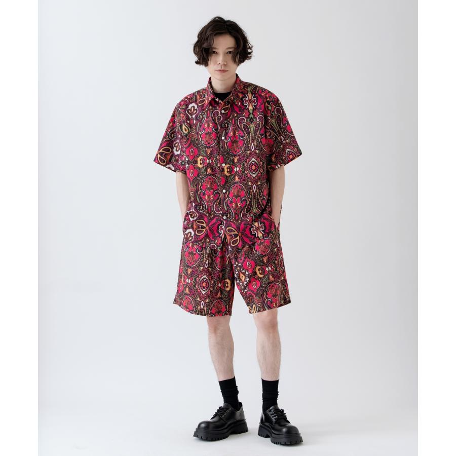 半袖シャツ メンズ SIDEWAY STANCE サイドウェイスタンス 柄シャツ 総柄 ユニセックス カジュアル スケーター ストリート 古着MIX 韓国 | improves | 08