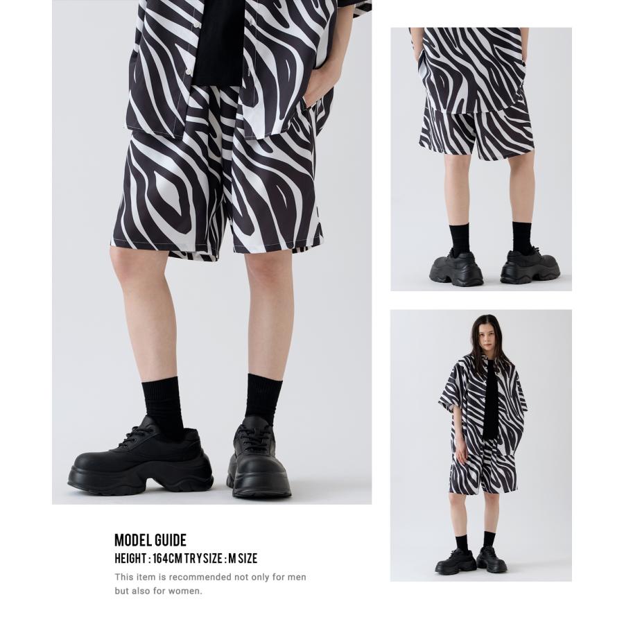 ショートパンツ メンズ  SIDEWAY STANCE サイドウェイスタンス 総柄 イージーパンツ ユニセックス カジュアル スケーター ストリート 古着MIX | improves | 24