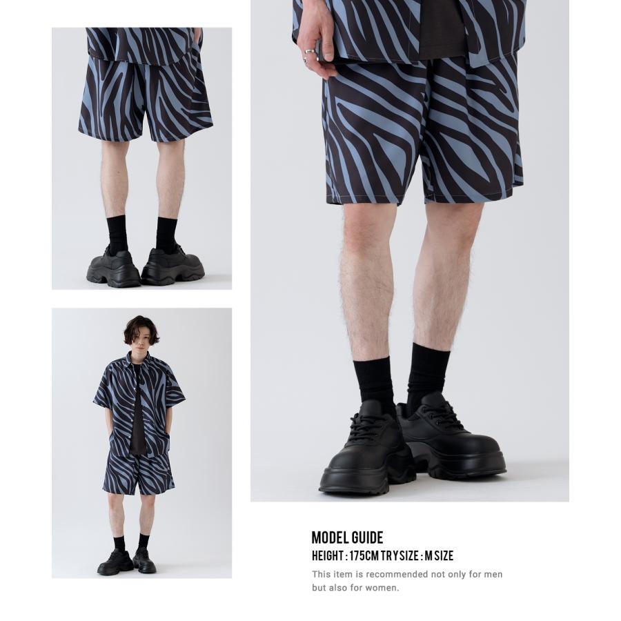 ショートパンツ メンズ  SIDEWAY STANCE サイドウェイスタンス 総柄 イージーパンツ ユニセックス カジュアル スケーター ストリート 古着MIX | improves | 25