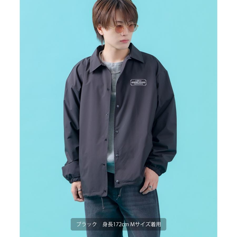 コーチジャケット メンズ SIDEWAY STANCE サイドウェイスタンス ナイロン  アメカジ スケーター ストリート 古着MIX 韓国ファッション ブラック ネイビー | improves | 03