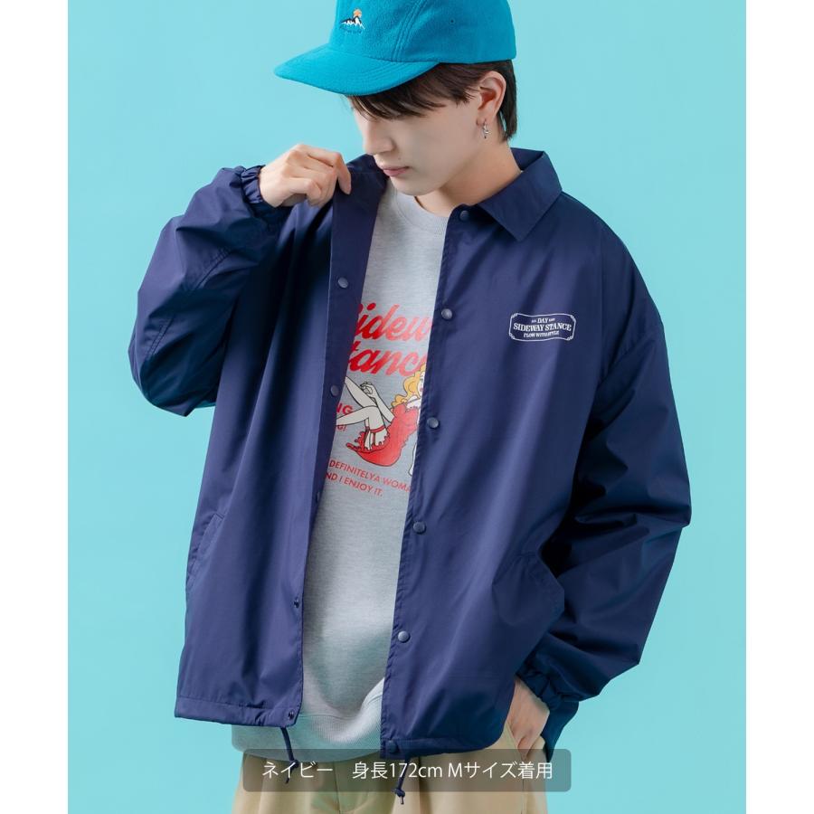 コーチジャケット メンズ SIDEWAY STANCE サイドウェイスタンス ナイロン  アメカジ スケーター ストリート 古着MIX 韓国ファッション ブラック ネイビー | improves | 10