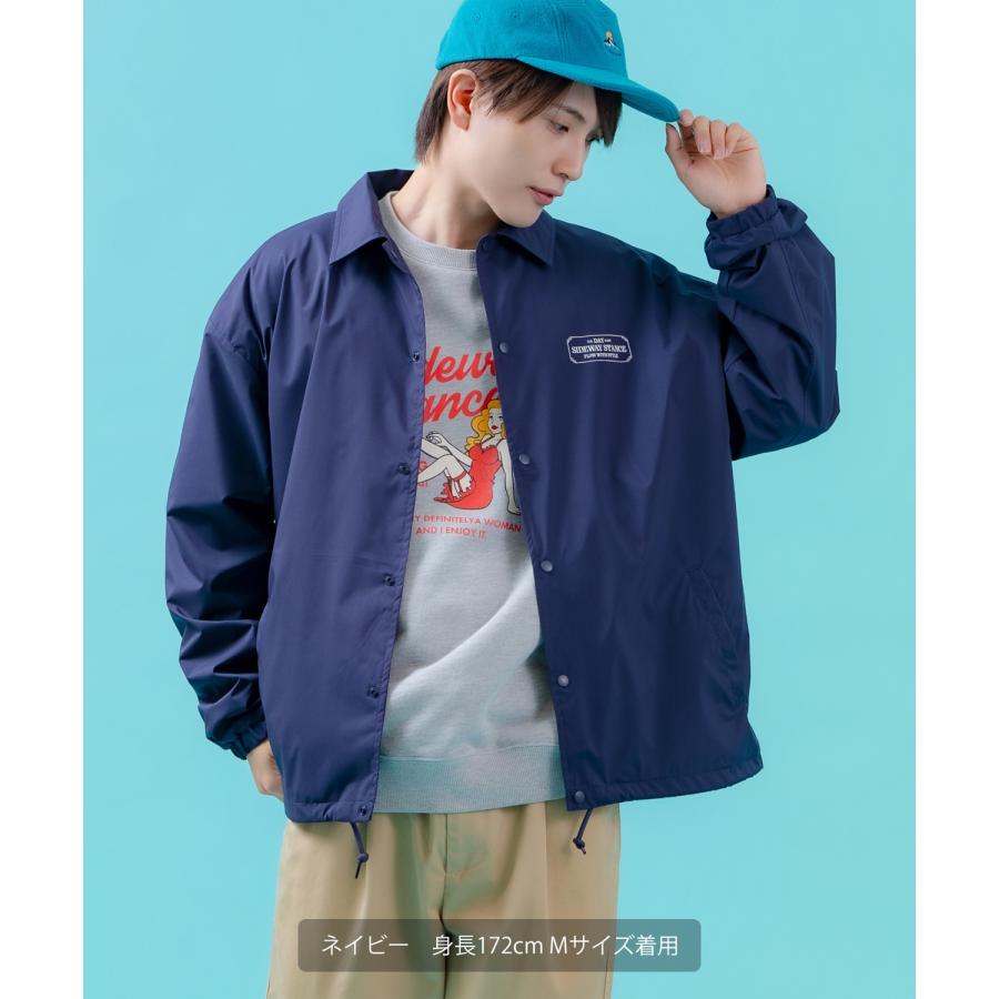 コーチジャケット メンズ SIDEWAY STANCE サイドウェイスタンス ナイロン  アメカジ スケーター ストリート 古着MIX 韓国ファッション ブラック ネイビー | improves | 11