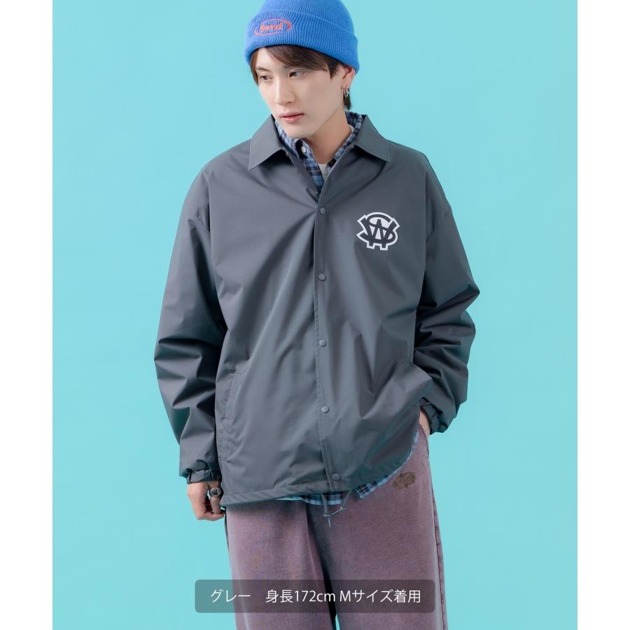 コーチジャケット メンズ SIDEWAY STANCE サイドウェイスタンス ナイロン  アメカジ スケーター ストリート 古着MIX 韓国ファッション ブラック ライトグレー | improves | 14