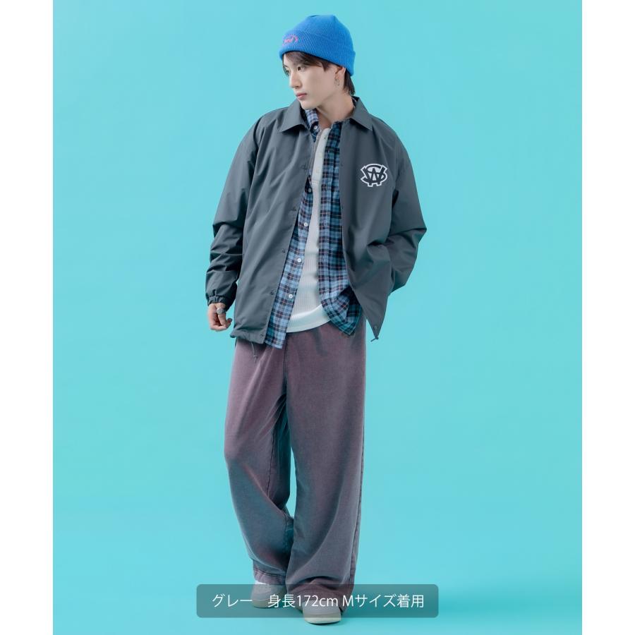 コーチジャケット メンズ SIDEWAY STANCE サイドウェイスタンス ナイロン  アメカジ スケーター ストリート 古着MIX 韓国ファッション ブラック ライトグレー | improves | 16