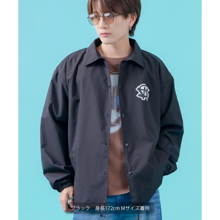 コーチジャケット メンズ SIDEWAY STANCE サイドウェイスタンス ナイロン  アメカジ スケーター ストリート 古着MIX 韓国ファッション ブラック ライトグレー | improves | 03