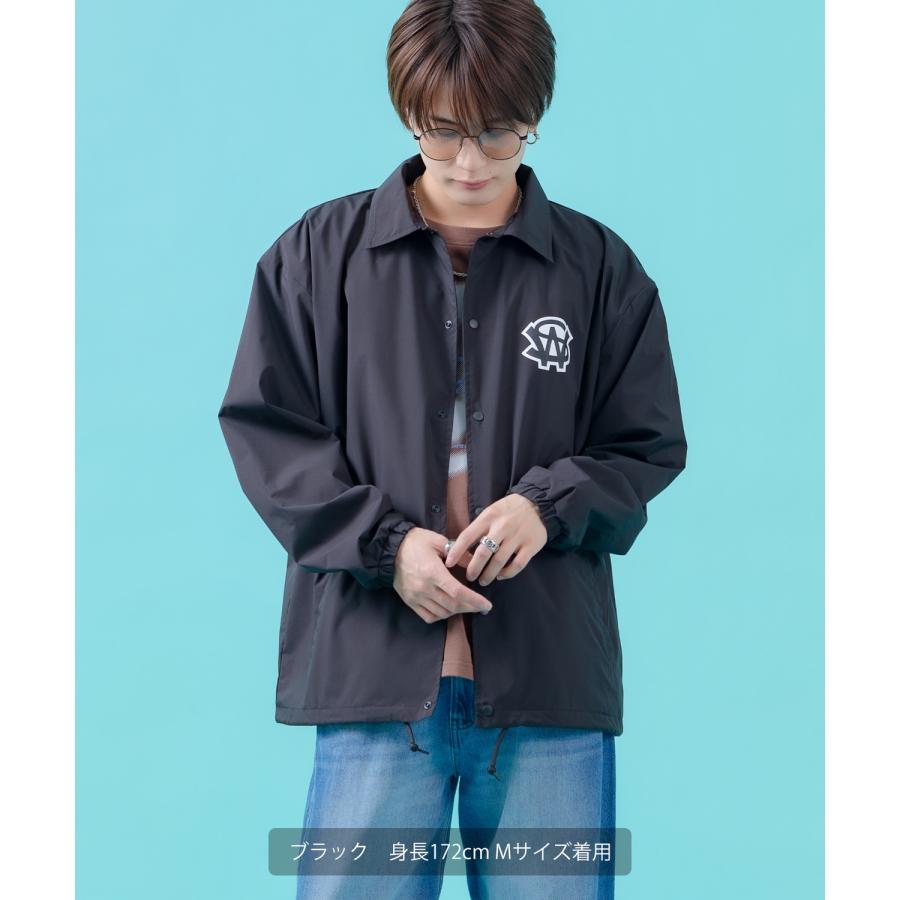 コーチジャケット メンズ SIDEWAY STANCE サイドウェイスタンス ナイロン  アメカジ スケーター ストリート 古着MIX 韓国ファッション ブラック ライトグレー | improves | 04