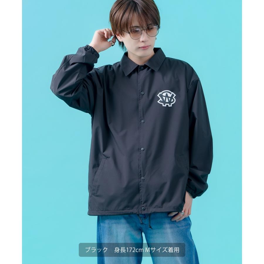 コーチジャケット メンズ SIDEWAY STANCE サイドウェイスタンス ナイロン  アメカジ スケーター ストリート 古着MIX 韓国ファッション ブラック ライトグレー | improves | 07