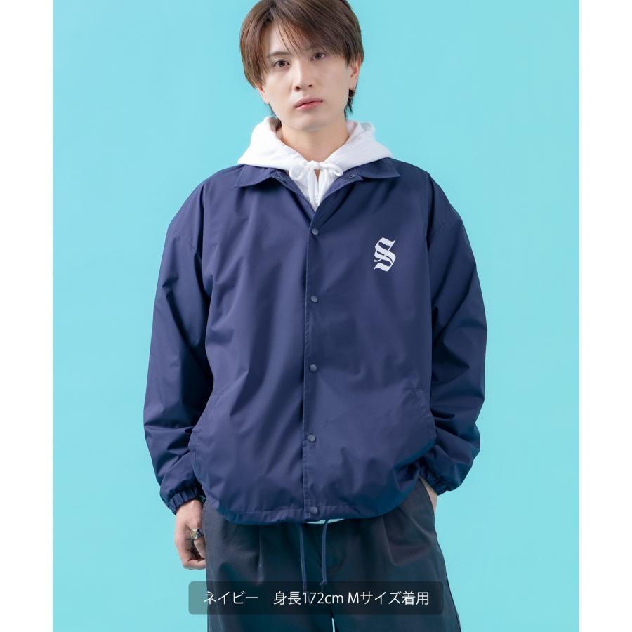 コーチジャケット メンズ SIDEWAY STANCE サイドウェイスタンス ナイロン  アメカジ スケーター ストリート 古着MIX 韓国ファッション ブラック ネイビー | improves | 12