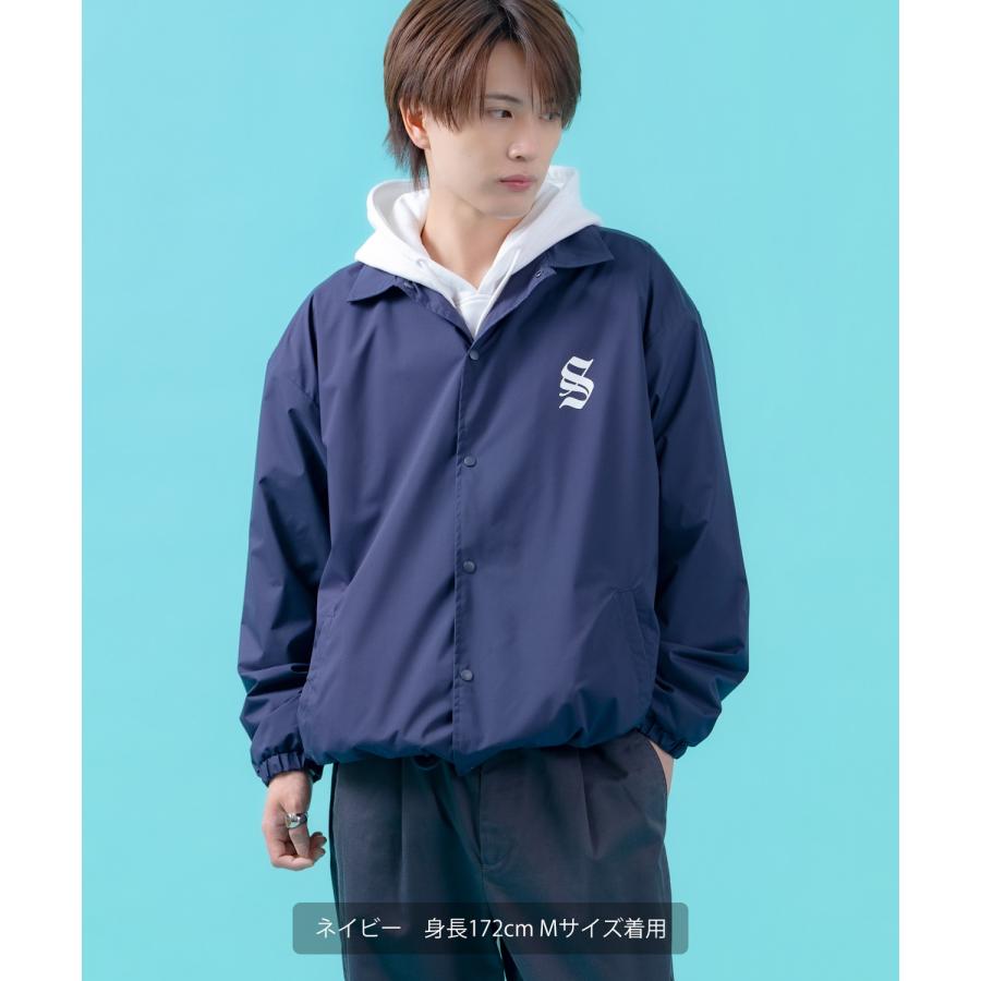 コーチジャケット メンズ SIDEWAY STANCE サイドウェイスタンス ナイロン  アメカジ スケーター ストリート 古着MIX 韓国ファッション ブラック ネイビー | improves | 13