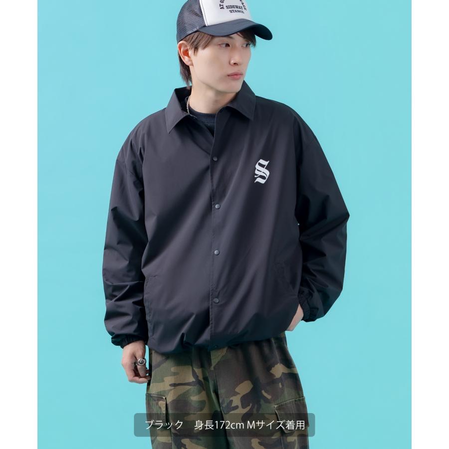 コーチジャケット メンズ SIDEWAY STANCE サイドウェイスタンス ナイロン  アメカジ スケーター ストリート 古着MIX 韓国ファッション ブラック ネイビー | improves | 07