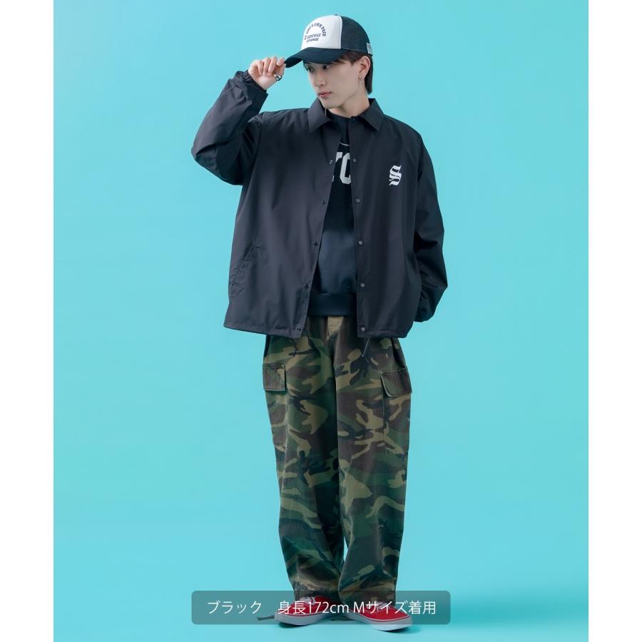 コーチジャケット メンズ SIDEWAY STANCE サイドウェイスタンス ナイロン  アメカジ スケーター ストリート 古着MIX 韓国ファッション ブラック ネイビー | improves | 08