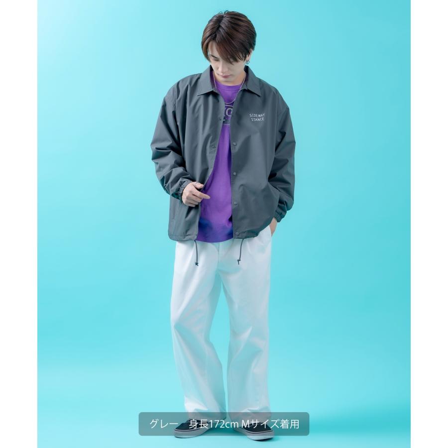 コーチジャケット メンズ SIDEWAY STANCE サイドウェイスタンス ナイロン  アメカジ スケーター ストリート 古着MIX 韓国ファッション ブラック ライトグレー | improves | 14
