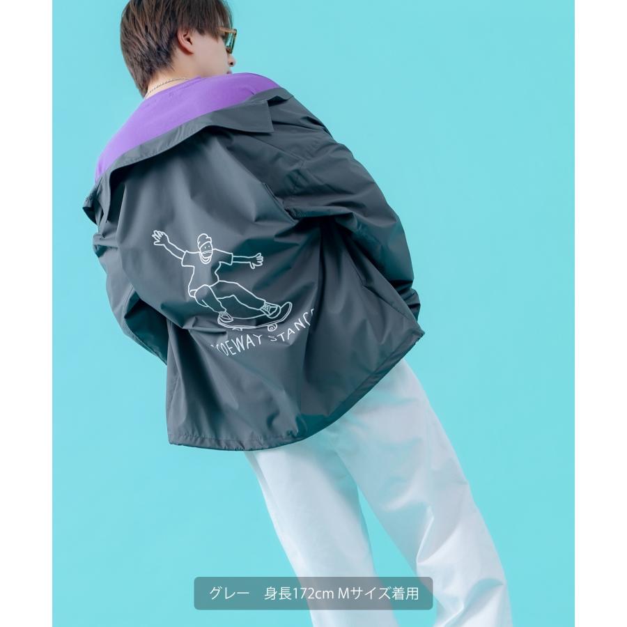 コーチジャケット メンズ SIDEWAY STANCE サイドウェイスタンス ナイロン  アメカジ スケーター ストリート 古着MIX 韓国ファッション ブラック ライトグレー | improves | 15