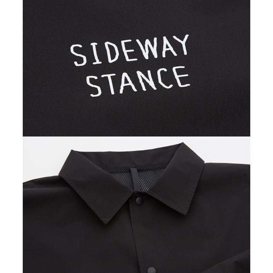 コーチジャケット メンズ SIDEWAY STANCE サイドウェイスタンス ナイロン  アメカジ スケーター ストリート 古着MIX 韓国ファッション ブラック ライトグレー | improves | 18