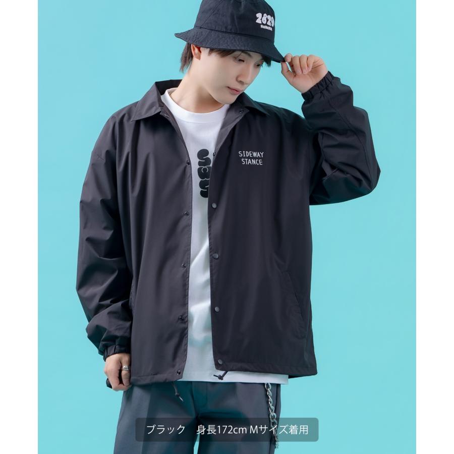 コーチジャケット メンズ SIDEWAY STANCE サイドウェイスタンス ナイロン  アメカジ スケーター ストリート 古着MIX 韓国ファッション ブラック ライトグレー | improves | 04