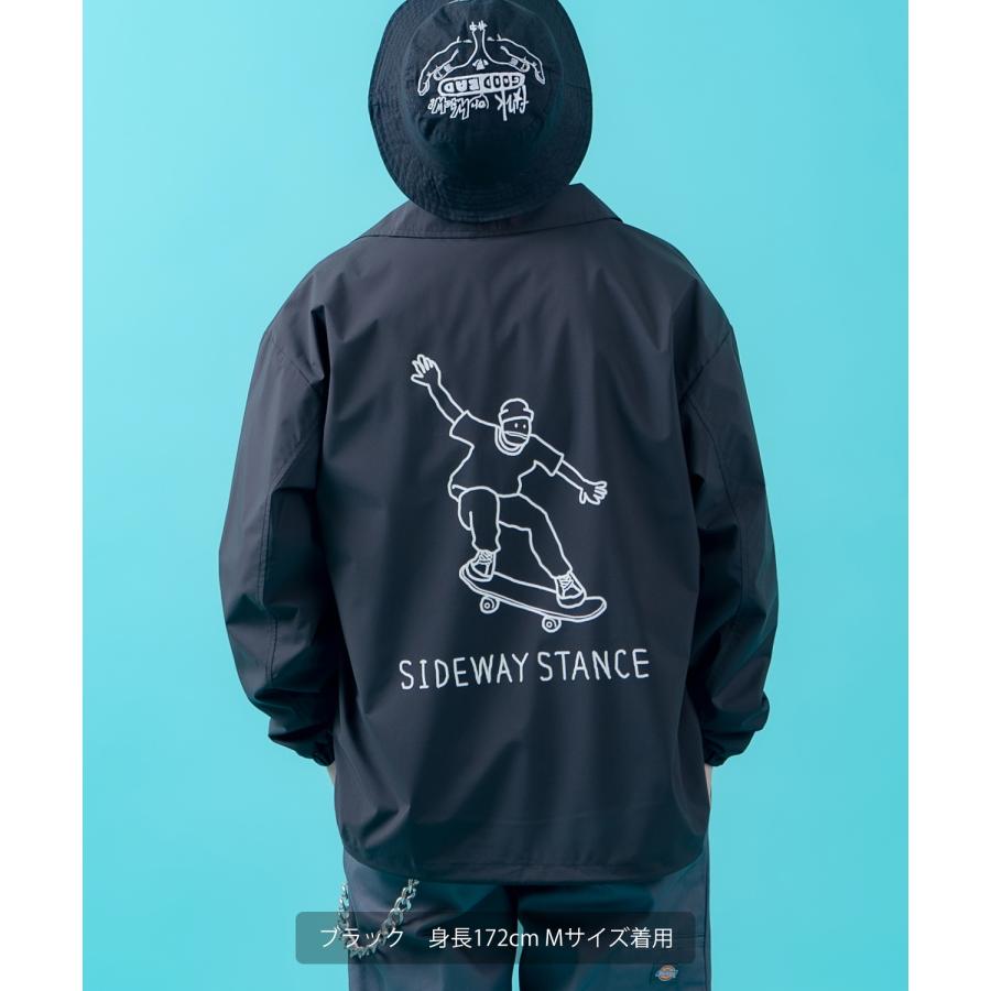 コーチジャケット メンズ SIDEWAY STANCE サイドウェイスタンス ナイロン  アメカジ スケーター ストリート 古着MIX 韓国ファッション ブラック ライトグレー | improves | 10