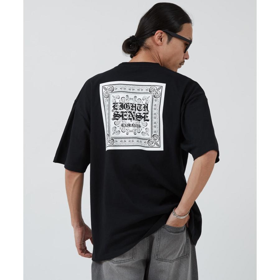 半袖Tシャツ メンズ SIDEWAY STANCE サイドウェイスタンス バンダナTシャツ ペイズリー スクエアロゴ オーバーサイズ ストリート スケーター 韓国ファッション | improves | 14